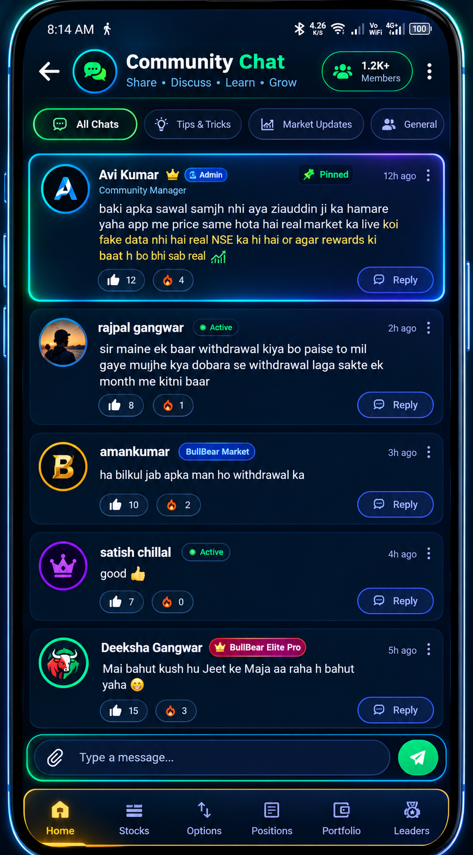 Community Chat - Traders Network